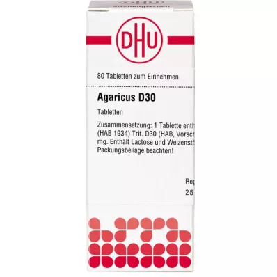 AGARICUS D 30 tabletes, 80 gab AGARICUS D 30 tabletes, 80 gab