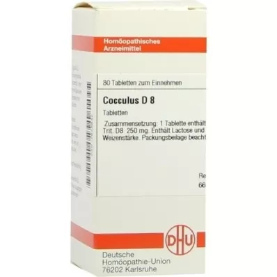 COCCULUS D 8 tabletes, 80 gab COCCULUS D 8 tabletes, 80 gab