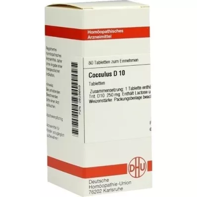 COCCULUS D 10 tabletes, 80 gab COCCULUS D 10 tabletes, 80 gab