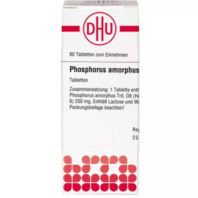 PHOSPHORUS AMORPHUS D 8 tabletes, 80 gab PHOSPHORUS AMORPHUS D 8 tabletes, 80 gab