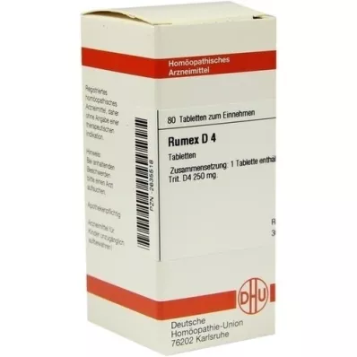 RUMEX D 4 tabletes, 80 gab