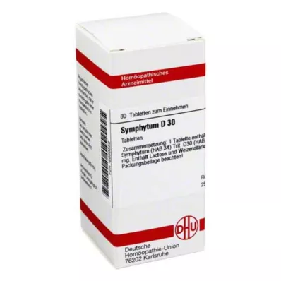 SYMPHYTUM D 30 tabletes, 80 gab