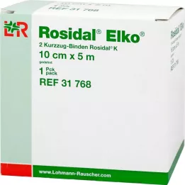 ROSIDAL Elko 10 cmx5 m īsi stiepjams pārsējs, 2 gab