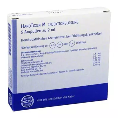 HANOTOXIN M šķīdums injekcijām, 5X2 ml HANOTOXIN M šķīdums injekcijām, 5X2 ml
