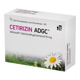 CETIRIZIN ADGC Apvalkotās tabletes, 100 gab