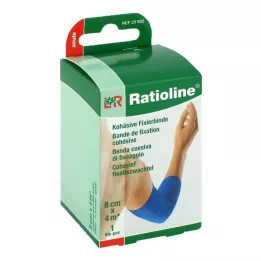RATIOLINE akūtās fiksācijas pārsējs kohēzīvs 8 cmx4 m zils, 1 gab