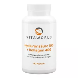 HYALURONSÄURE 100+kolagēns 400 kapsulas, 120 gab