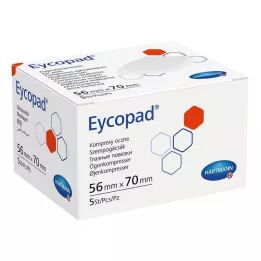 EYCOPAD Acu kompreses 56x70 mm nesterilas, 5 gab