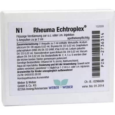 RHEUMA ECHTROPLEX Šķīdums injekcijām, 5X2 ml RHEUMA ECHTROPLEX Šķīdums injekcijām, 5X2 ml