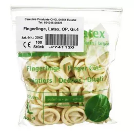 FINGERLING Latekss OP 4. izmērs, 100 gab