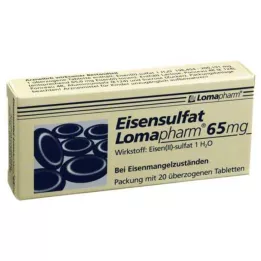 EISENSULFAT Lomapharm 65 mg apvalkotās tabletes, 20 gab