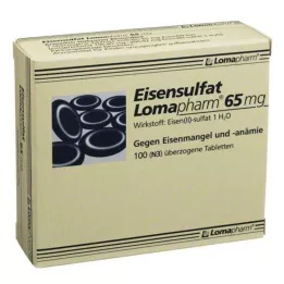 EISENSULFAT Lomapharm 65 mg apvalkotās tabletes, 100 gab