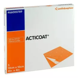 ACTICOAT 10x10 cm pretmikrobu brūču pārsējs, 5 gab