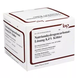 NATRIUMHYDROGENCARBONAT-Šķīdums 8,4% Köhler, 25X20 ml