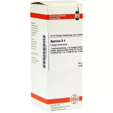 AGARICUS D 4 atšķaidījums, 50 ml AGARICUS D 4 atšķaidījums, 50 ml