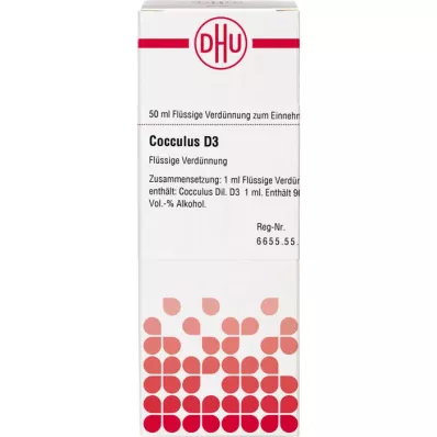 COCCULUS D 3 Atšķaidījums, 50 ml COCCULUS D 3 Atšķaidījums, 50 ml