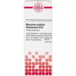 MERCURIUS SOLUBILIS Hahnemanni D 10 Atšķaidījums, 50 ml