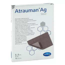 ATRAUMAN Ag 5x5 cm sterilas kompreses, 10 gab