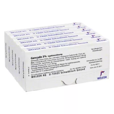 GENCYDO 3% injekciju šķīdums, 48X1 ml GENCYDO 3% injekciju šķīdums, 48X1 ml