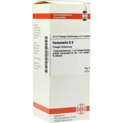 HAMAMELIS D 6 Atšķaidījums, 50 ml HAMAMELIS D 6 Atšķaidījums, 50 ml