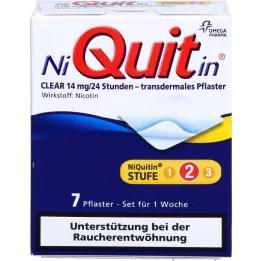 NIQUITIN Caurspīdīgi 14 mg transdermālie plāksteri, 7 gab