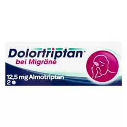 DOLORTRIPTAN migrēnas apvalkotajām tabletēm, 2 gab