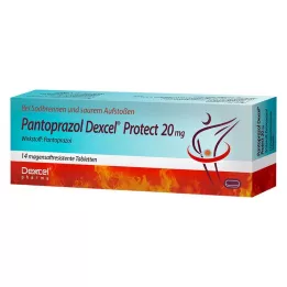 PANTOPRAZOL Dexcel Protect 20 mg zarnās šķīstošās tabletes, 14 gab