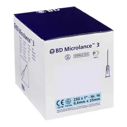 BD MICROLANCE Kanula 23 G 1 0,6x25 mm, 100 gab