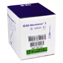 BD MICROLANCE Kanula 21 G 2 0,8x50 mm, 100 gab