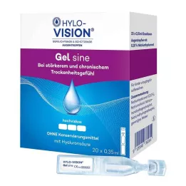 HYLO-VISION Gel sine vienas devas pipetes, 20X0,35 ml