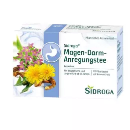 SIDROGA Kuņģa-zarnu trakta stimulējoši tējas filtra maisiņi, 20 x 2,0 g