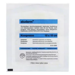 ALUDERM Kompreses 10x10 cm, 1 gab