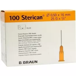STERICAN Ins.Einm.Kan.0,5x16 mm, 100 gab
