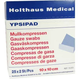 MULLKOMPRESSEN Ypsipad 10x10 cm sterils 8 slāņu, 25x2 gab