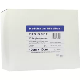 SAUGKOMPRESSEN Ypsisoft nesterils 10x20 cm, 30 gab