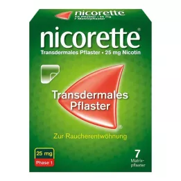 NICORETTE TX Plāksteris 25 mg, 7 gab
