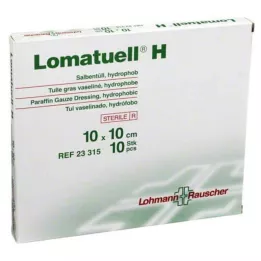 LOMATUELL H Ziede tills 10x10 cm sterils, 10 gab