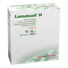 LOMATUELL H Ziede tills 10x10 cm sterils, 50 gab