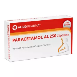 PARACETAMOL AL 250 zīdaiņu svecītes, 10 gab