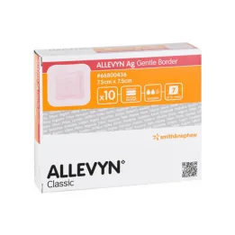 Allevyn Ag Gentle Border 7,5x7,5 cm pārsējs, 10 gab