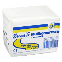 Erena nesterila marles komprese 10x, 100 gab