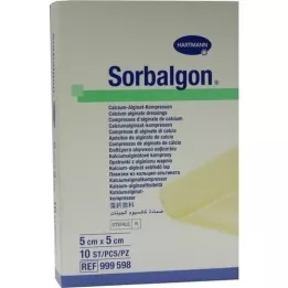 SORBALGON Kompreses 5x5 cm, 10 gab