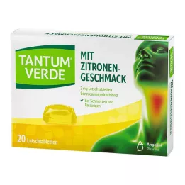 TANTUM VERDE 3 mg pastilas ar citrona garšu, 20 gab