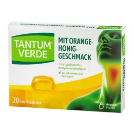 TANTUM VERDE 3 mg pastilas ar apelsīnu-medus garšu, 20 gab