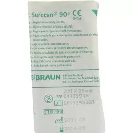 SURECAN Porta kanula 20 Gx25 mm leņķa, 1 gab