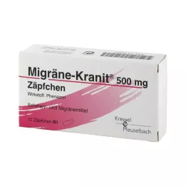 MIGRÄNE KRANIT 500 mg svecītes, 10 gab