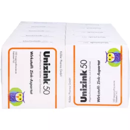 UNIZINK 50 zarnās šķīstošās tabletes, 10X100 gab