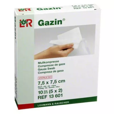 GAZIN Marles komp. 7,5x7,5 cm sterils 8-slāņu, 5X2 gab