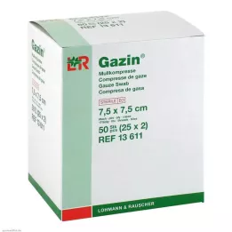 GAZIN Marles komp. 7,5x7,5 cm sterils 8 kārtu, 25X2 gab