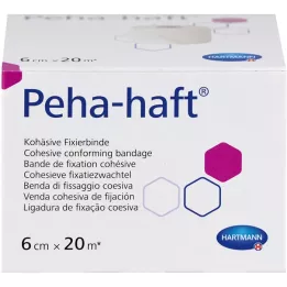 PEHA-HAFT Fiksējošais pārsējs bez lateksa 6 cmx20 m, 1 gab